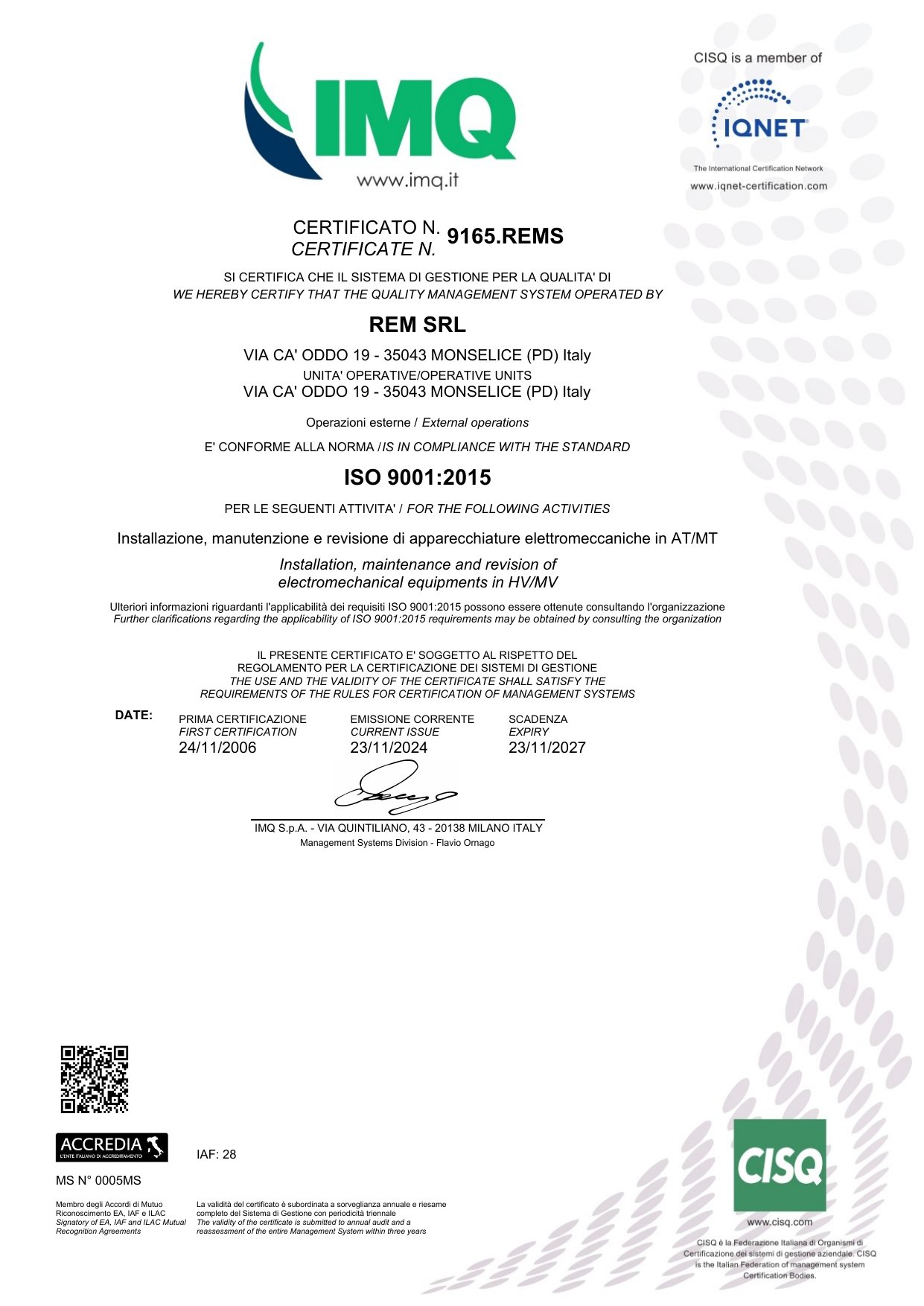 ISO 9001:2015 – Quality